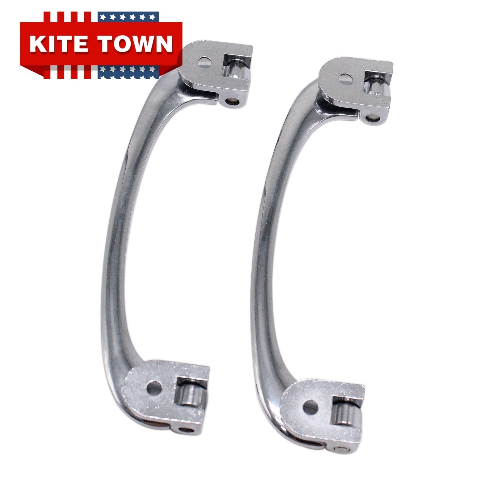 Chrome Interior Door Pull Handle Pair Universal For Classic Cars Tudor
