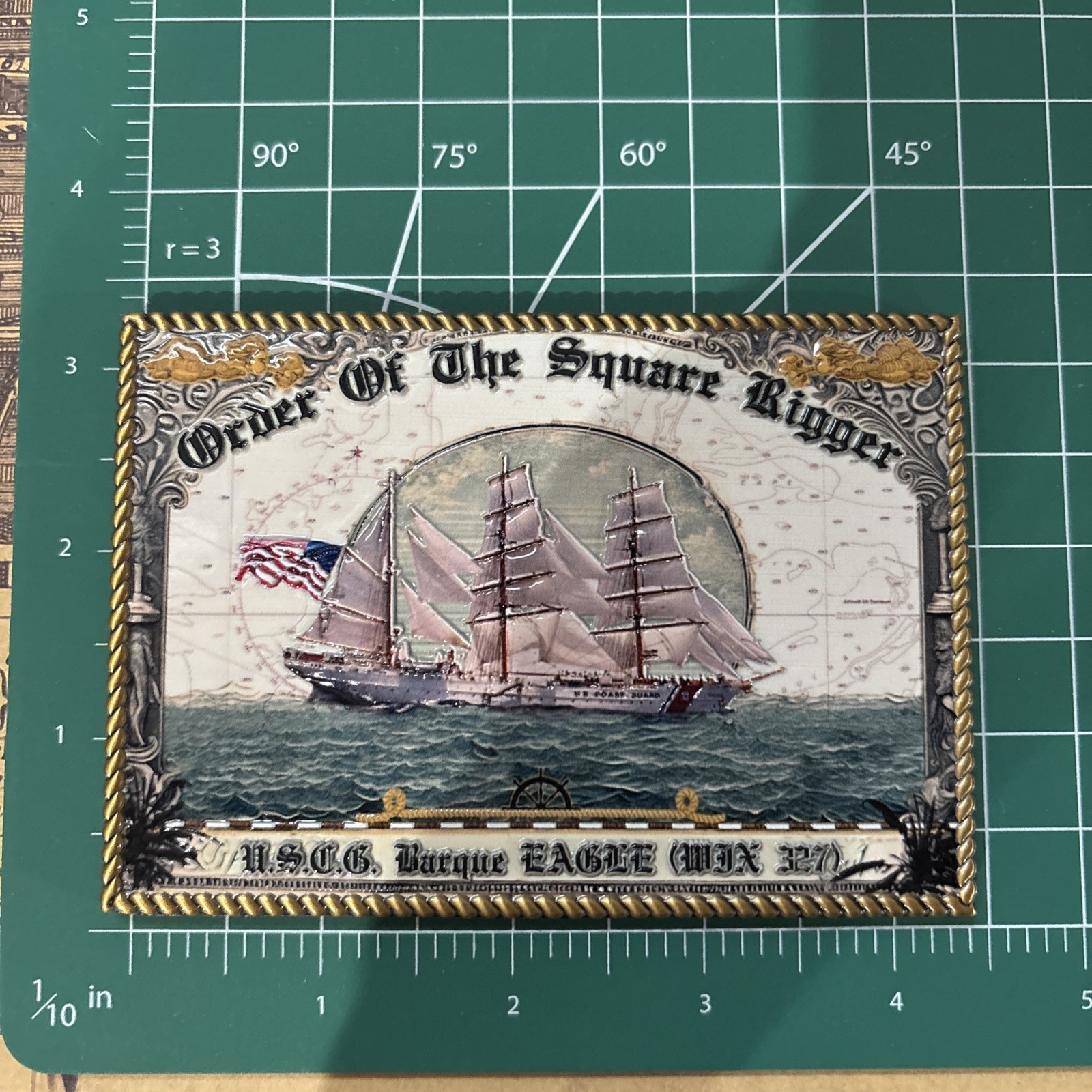 Order Of The Square Rigger - USCG challenge coin -  rare!