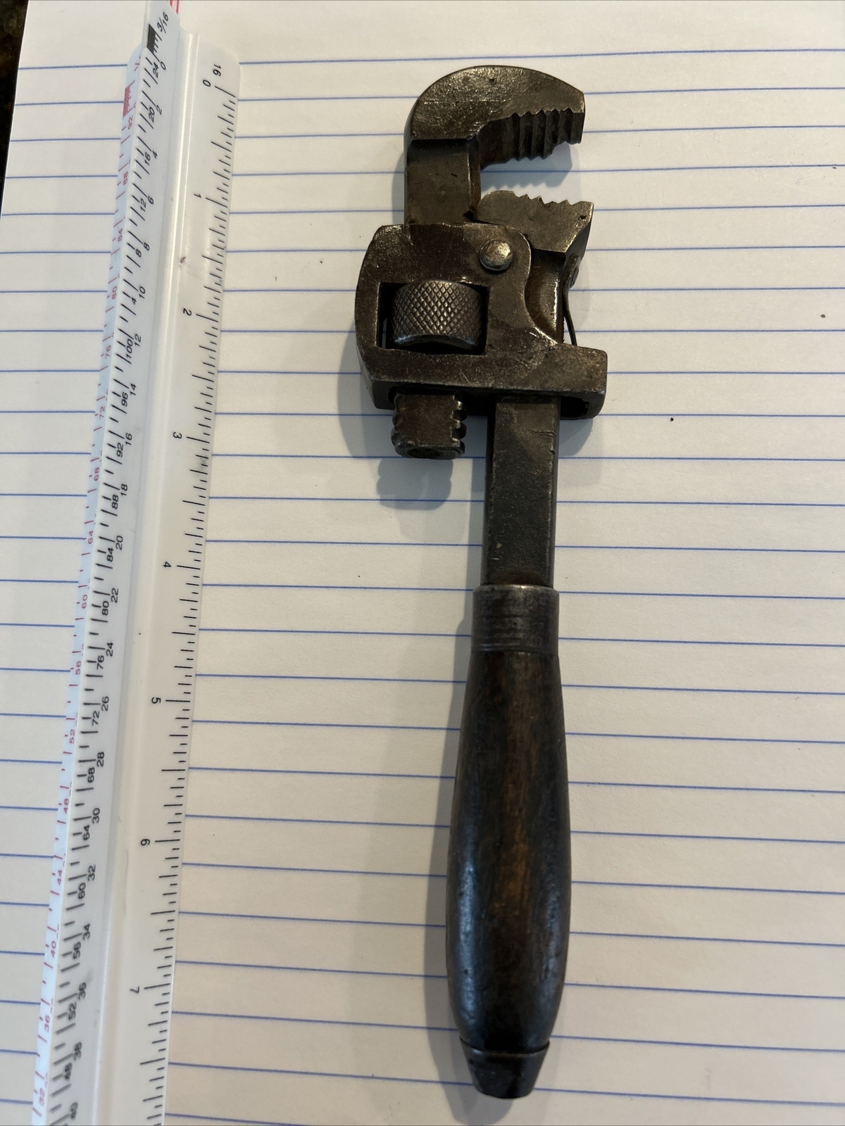 Vintage Tool 7.5 In Pipe Wrench (some Damage)
