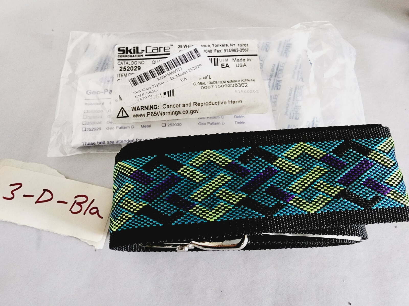 Skil-Care 252029 Nylon Gait Belt Geo Design