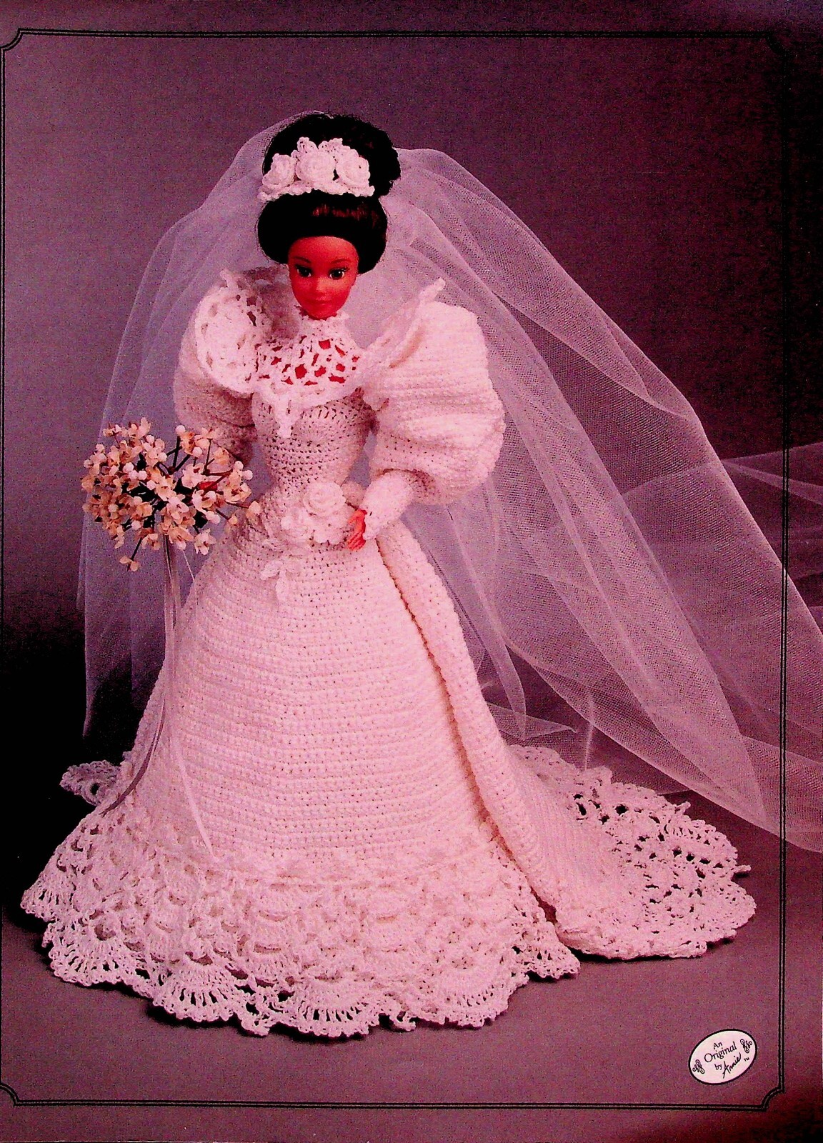 Fashion Bride Doll Dress 1994 Wedding Gown Crochet Pattern Gibson Girl Gay 90s