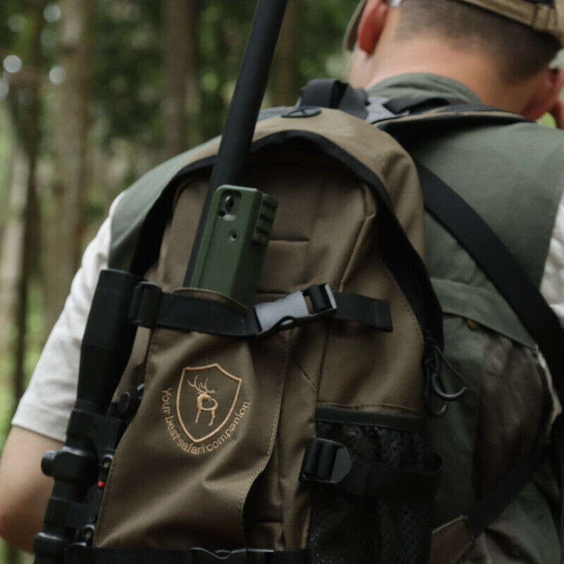 TOURBON Hiking Day Pack Hunting Backpack Rifle Stock Carry Molle Bag Gun Holder