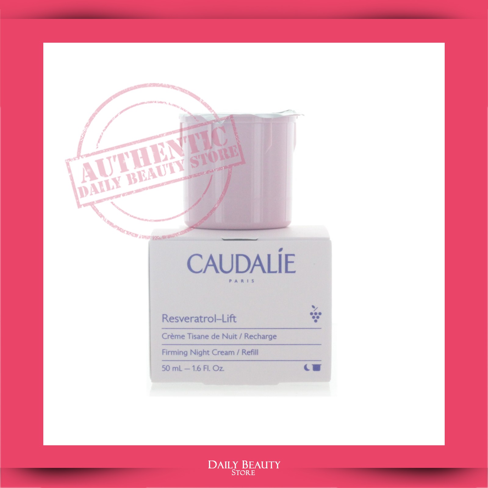 Caudalie Resveratrol Lift Firming Night Cream REFILL 50ml 1.6oz NEW FAST SHIP