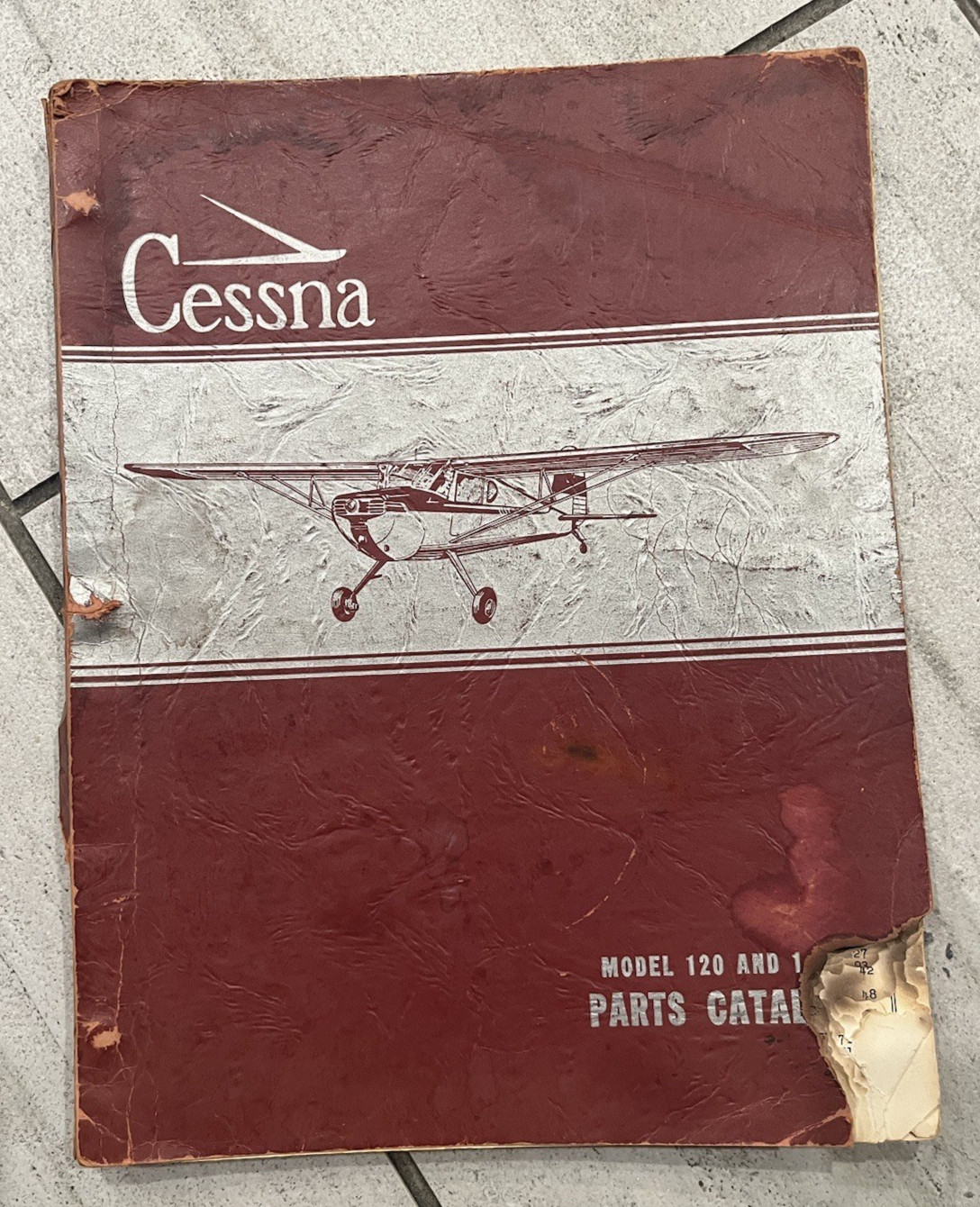 CESSNA 120 and 140 PARTS CATALOG - 1954 Illustrated Manual Original   Flaws Read