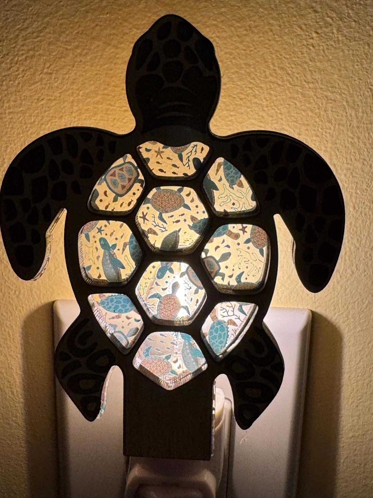 Wood Turtle nightlight for turtle lovers, laser cut