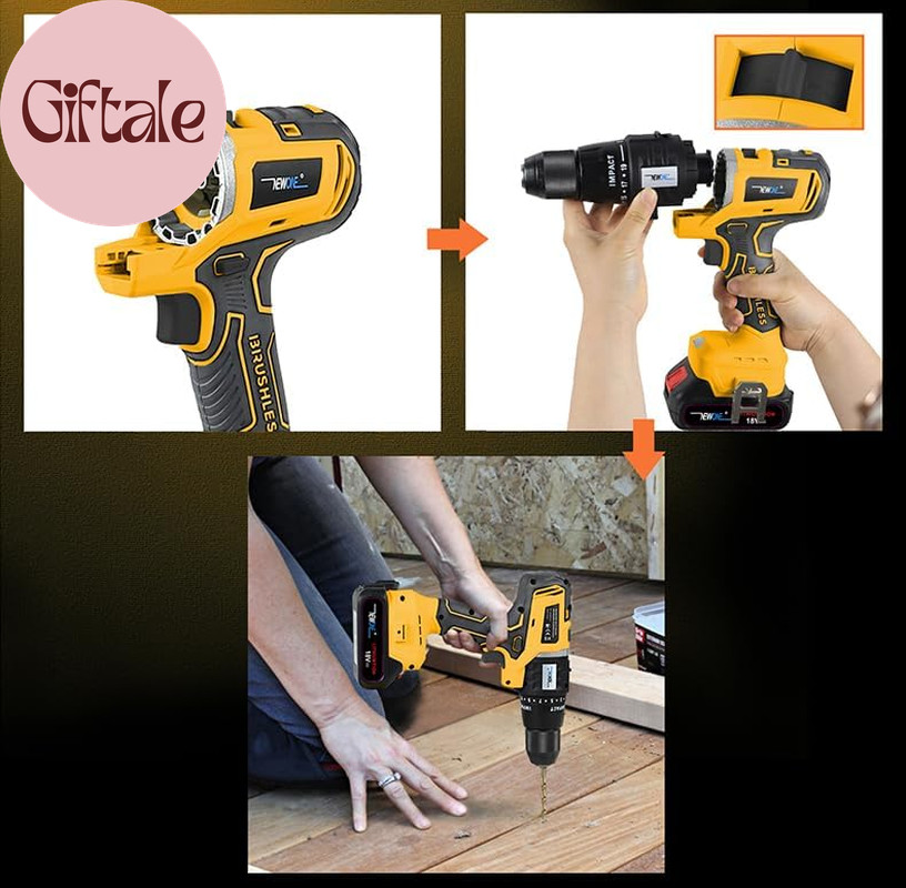 12-Tools Set Power Tool Combo Kits Compatible with De-Walt 20V Battery,Cordless