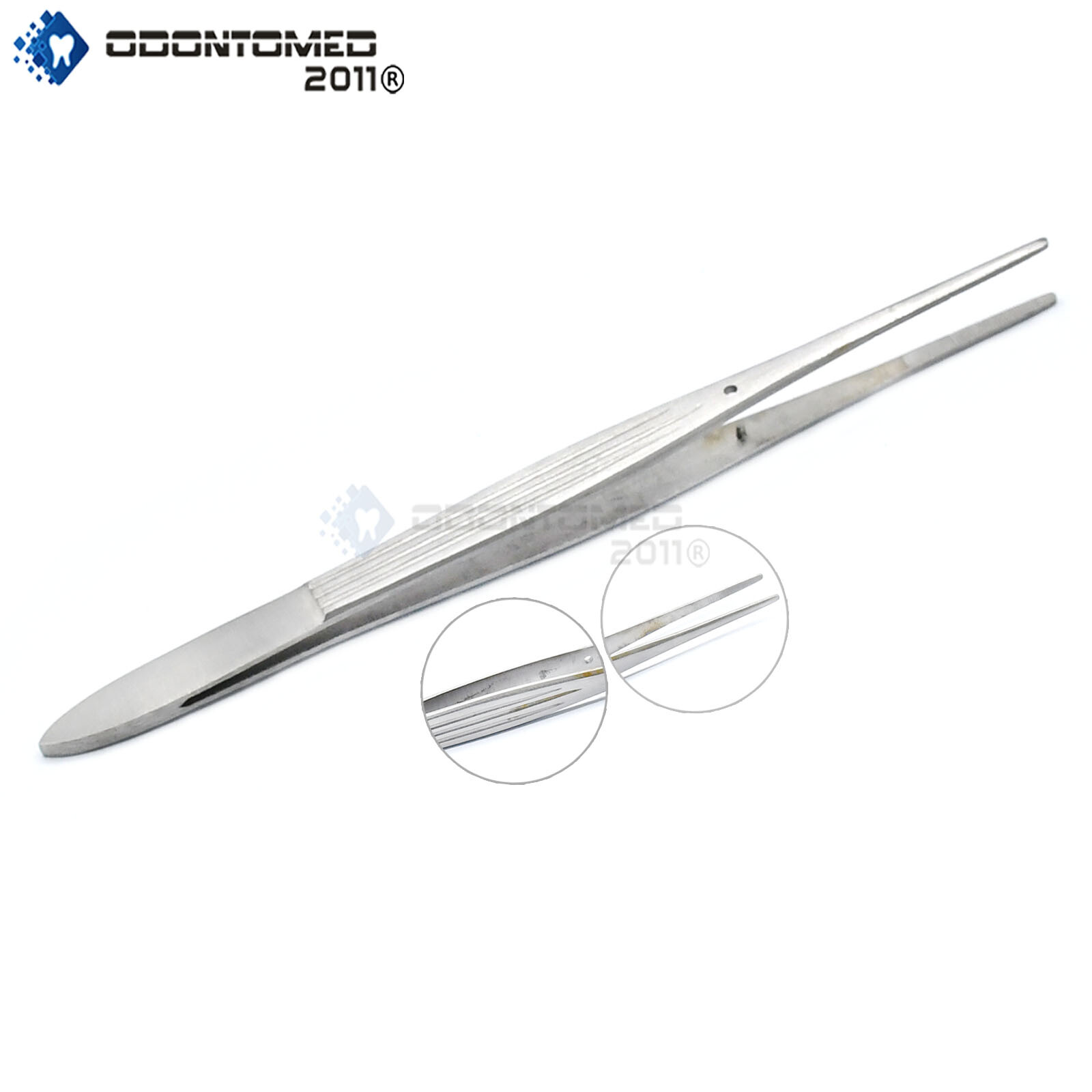 ODM Dressing Forceps, 6" (15.2 cm), Straight Serrated Tips