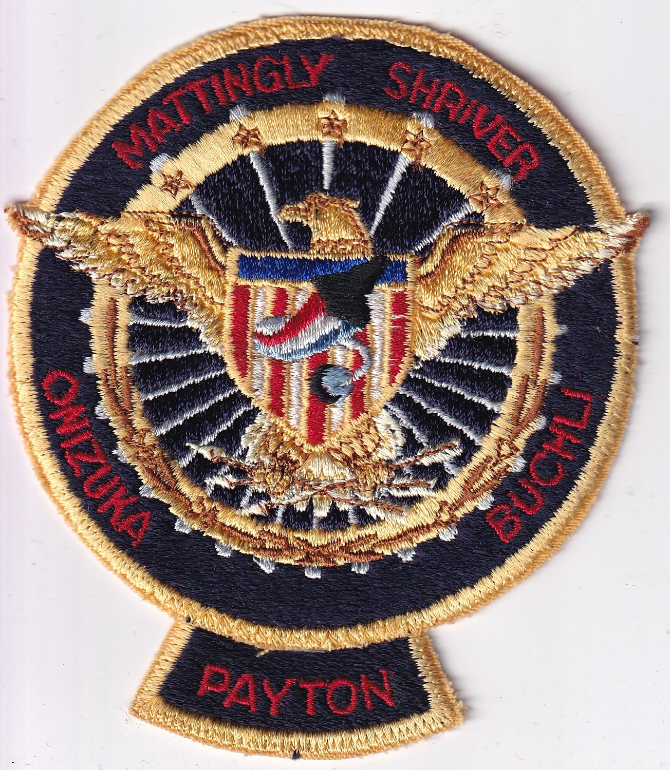 NASA STS-51-C Discovery patch with Payton tab added vintage large 5 inch