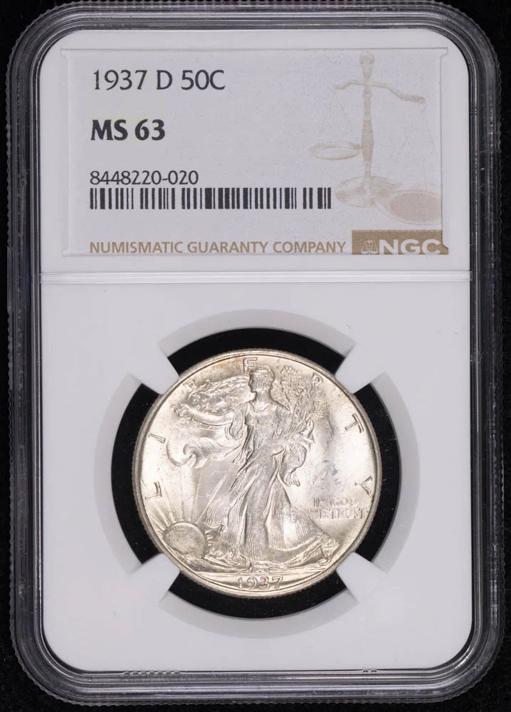 1937 D Half Dollars Liberty Walking NGC MS-63