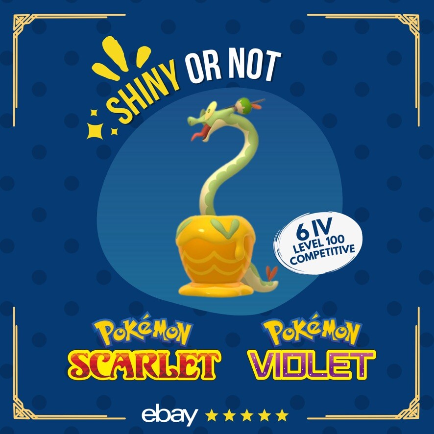 Hydrapple Shiny or Non ✨ 6 IV Competitive Customizable Pokémon Scarlet Violet