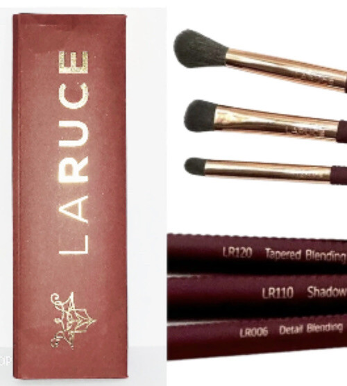 LARUCE Special Edition 3 Piece Eye Brush Set - Makeup New In Package & Sealed