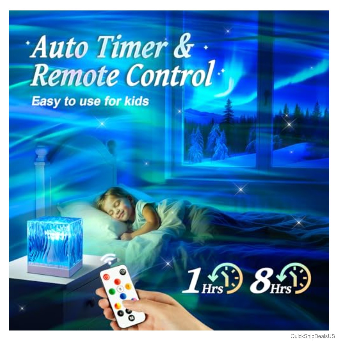 Aurora Light Projector 18 Colors 162 Modes Remote Control Timer Mood Lighting