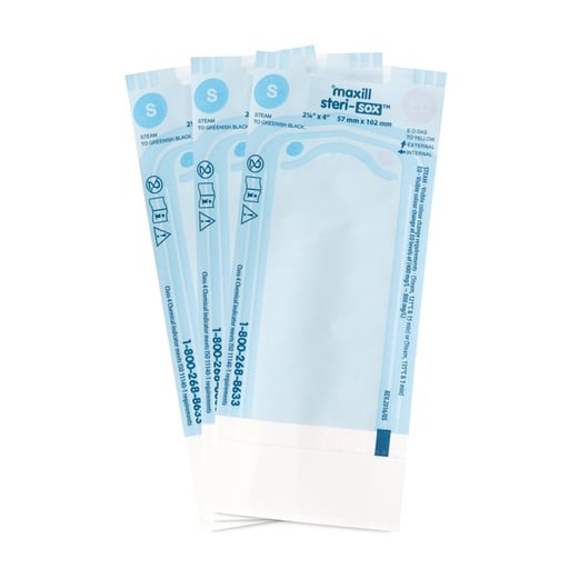 Maxill 60040 Steri-Sox Self Sealing Sterilization Pouches 2.25" X 4" 200/Bx