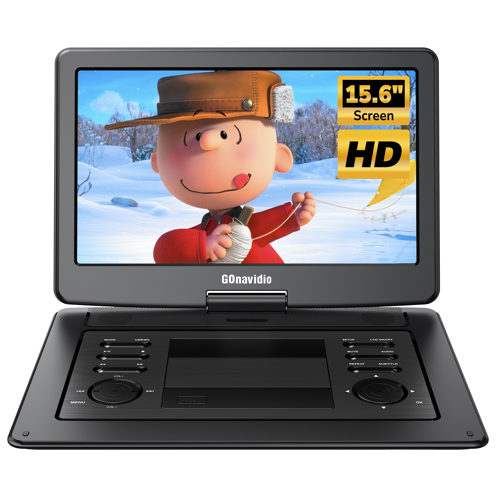 19" Full HD Portable DVD Player 16" Large Screen HDMI 6 Hrs Battery USB CD 1080P