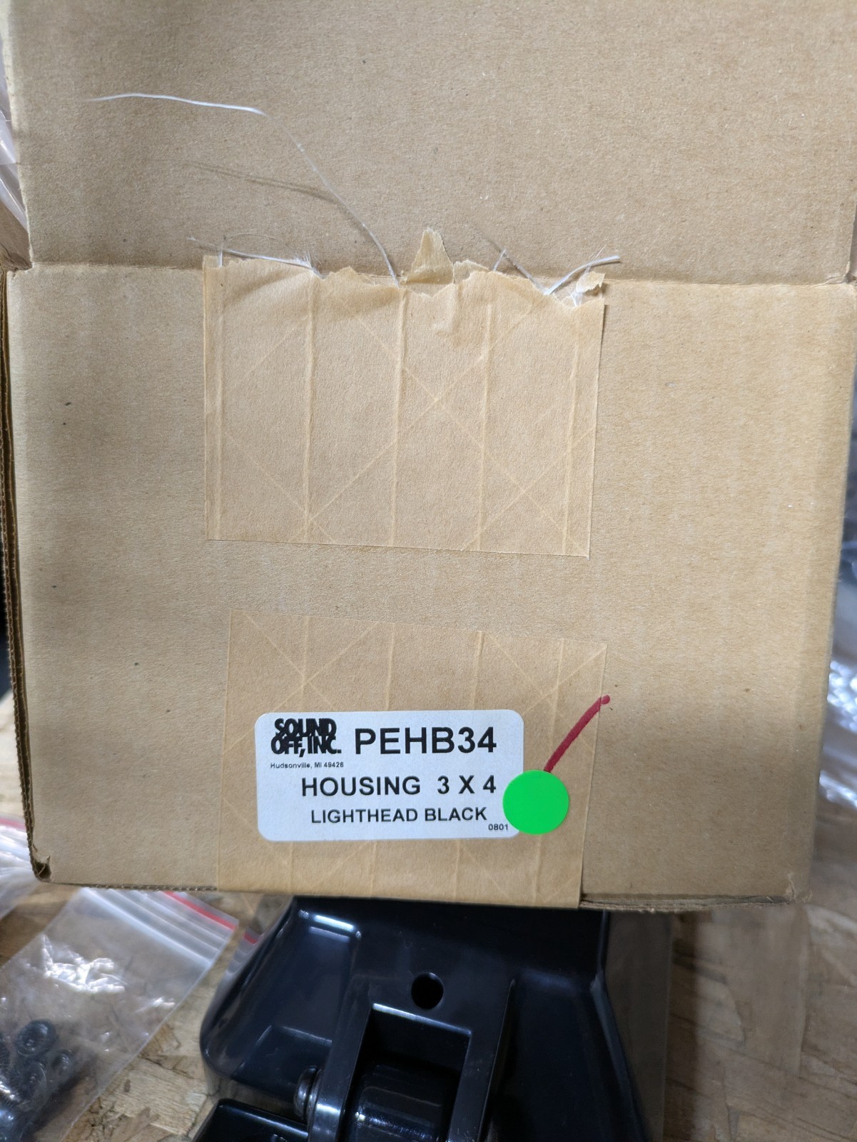 SOUND OFF HOUSING 3X4 LIGHTHEAD BLACK PEHB34