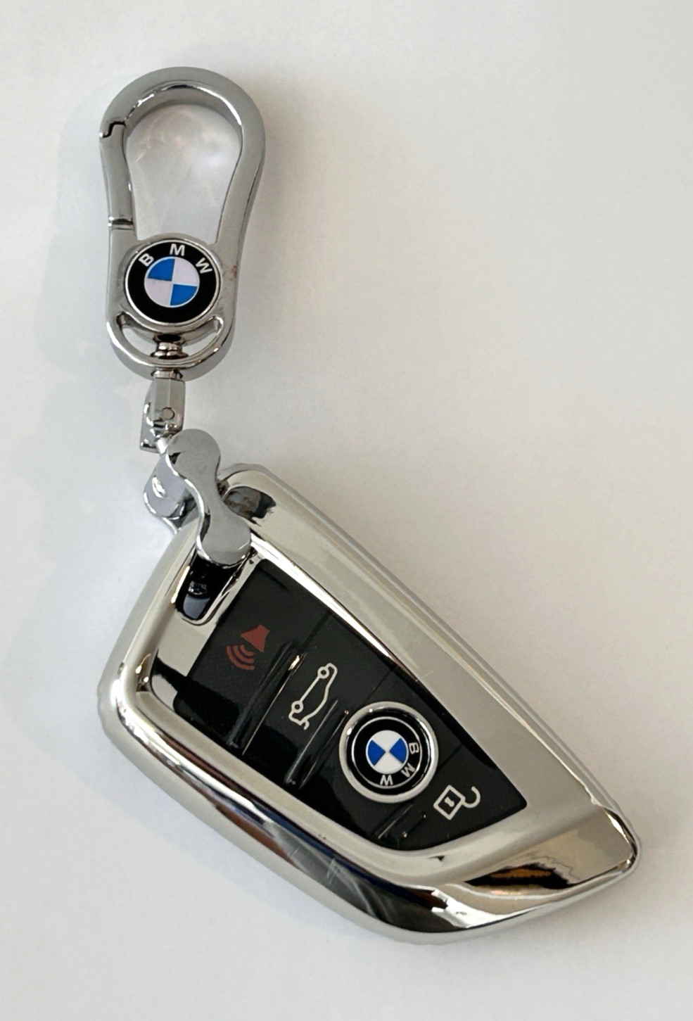 Car Key Case Shell Fob Cover FIT  BMW X1 X2 X3 X4 X5 F15 X6 F16 G20 G30  Silver