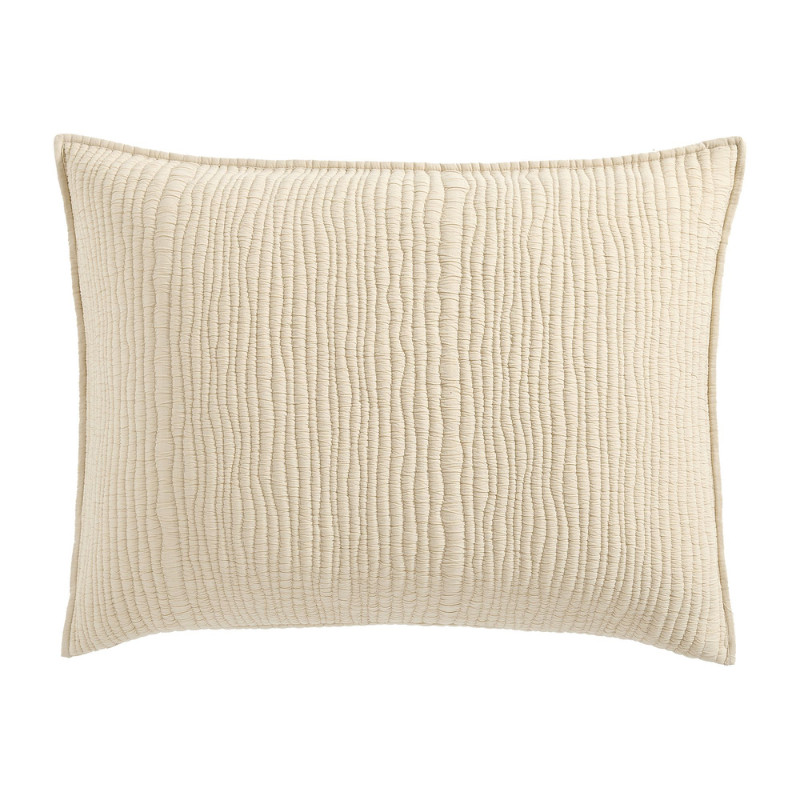 Pottery Barn Coastal Washed Quilted Standard Sham Oatmeal