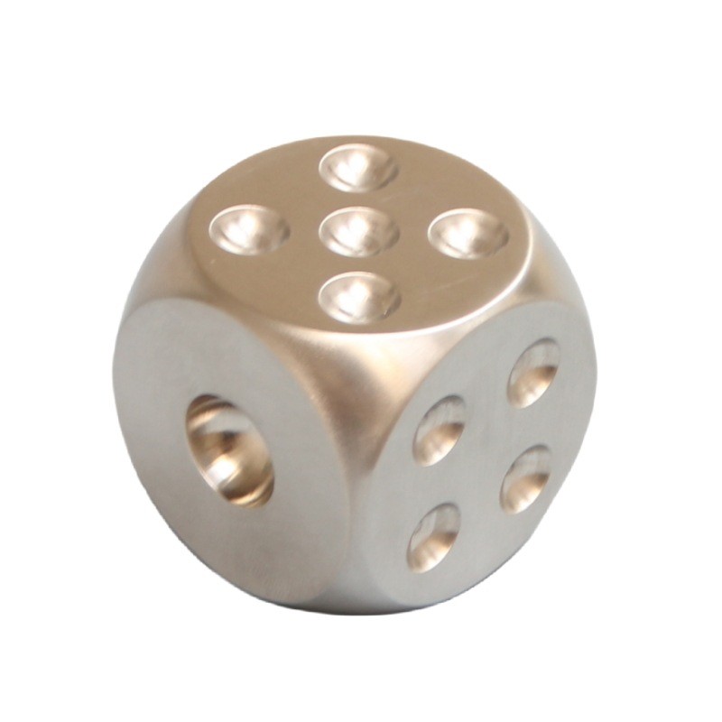 Solid 304 Stainless Steel Dice 40mm Heavy Metal EDC Toy Fidget Paperweight 450g