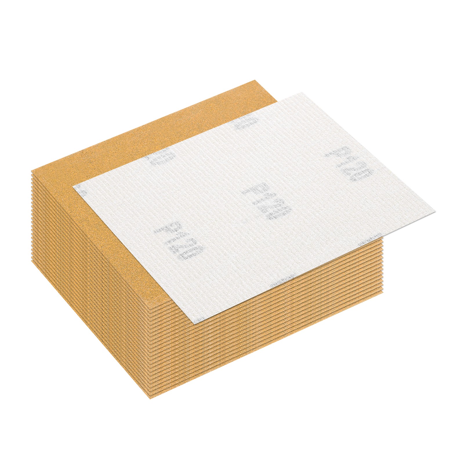25 Pcs 120 Grit Dry Sandpapers, 4.5 x 5.5 Inch Sand Papers, Gold