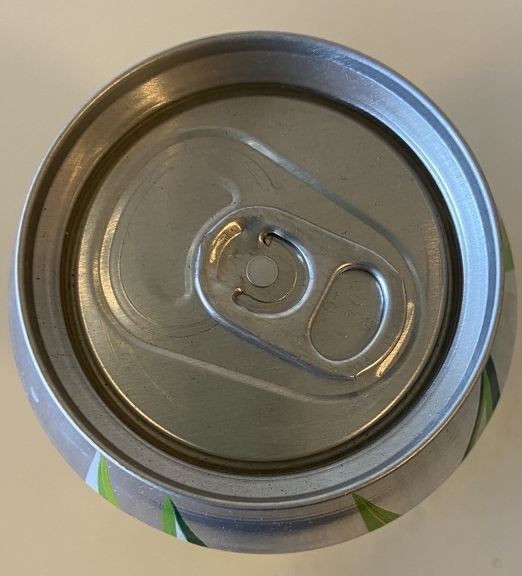 12 oz. DIET MTN DEW SODA CAN EMPTY BOTTOM OPENED