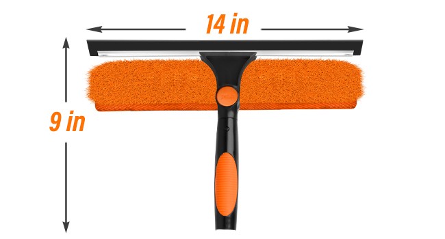 26FT Telescoping Window Cleaning Kit with 14" Squeegee - 2-in-1 Professional