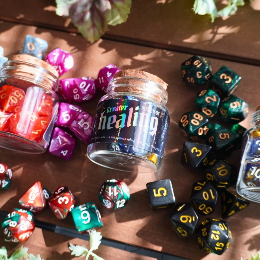 Mystery Potion Dice Bottle Set | Holographic
