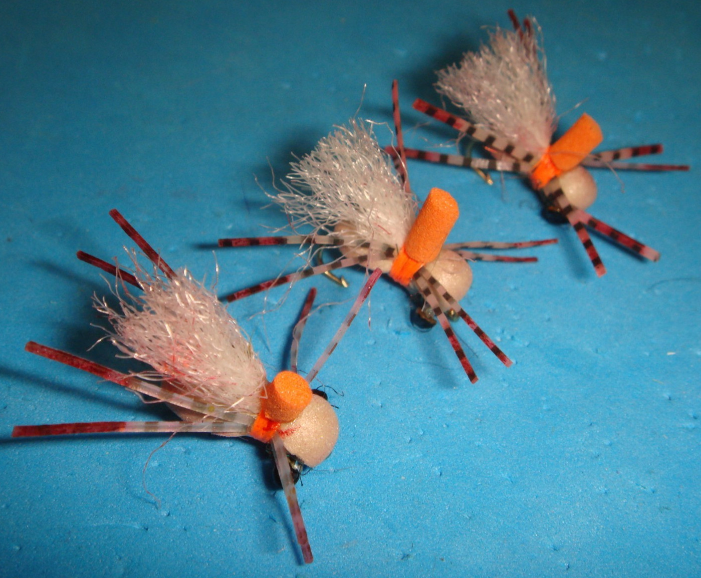 FLY FISHING FLIES - Tan FOAM PARACHUTE BEETLE [size #12] (6 Pcs.)