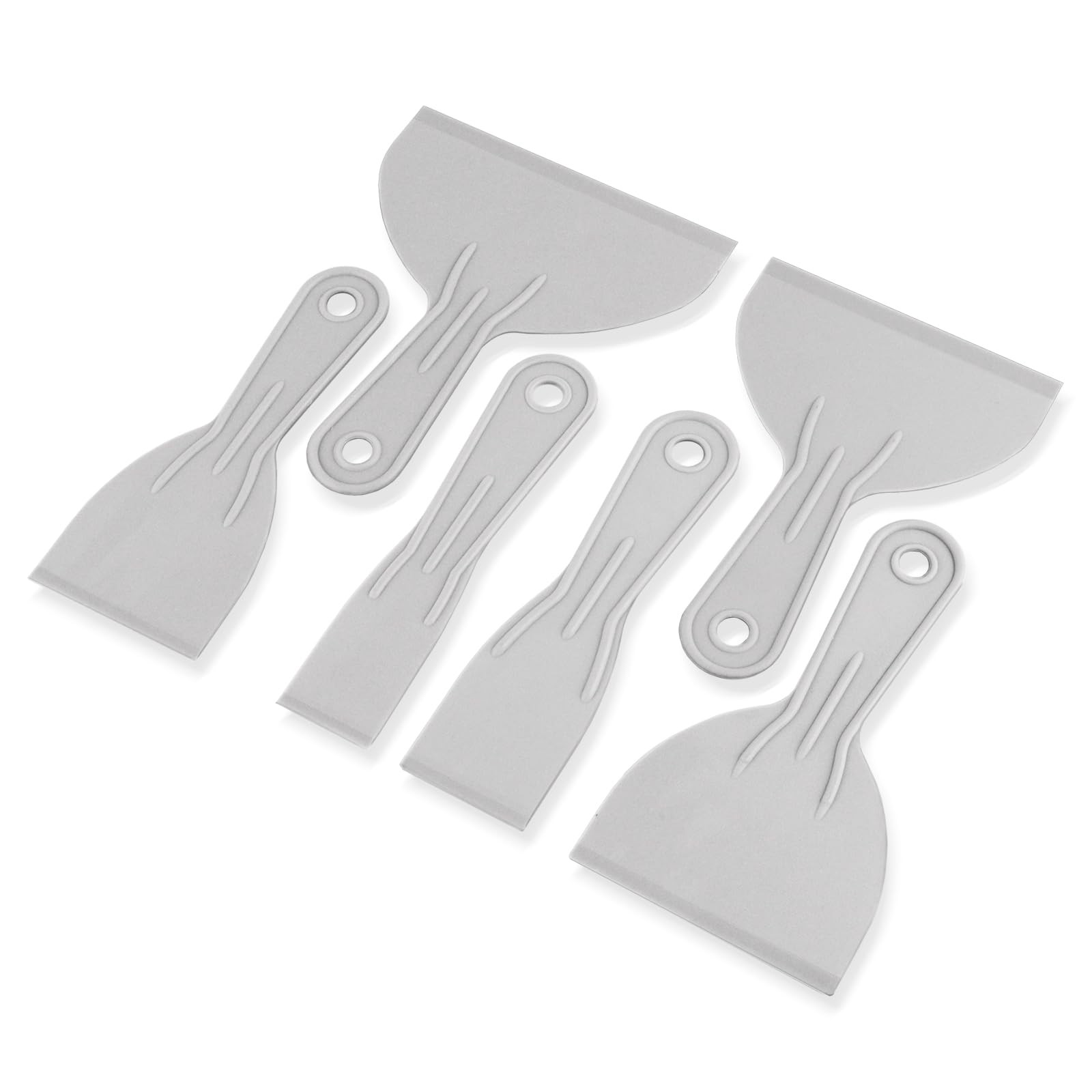 Plastic Putty Knife Flexible Scraper for Spackling, Multi-Size Paint Scraper
