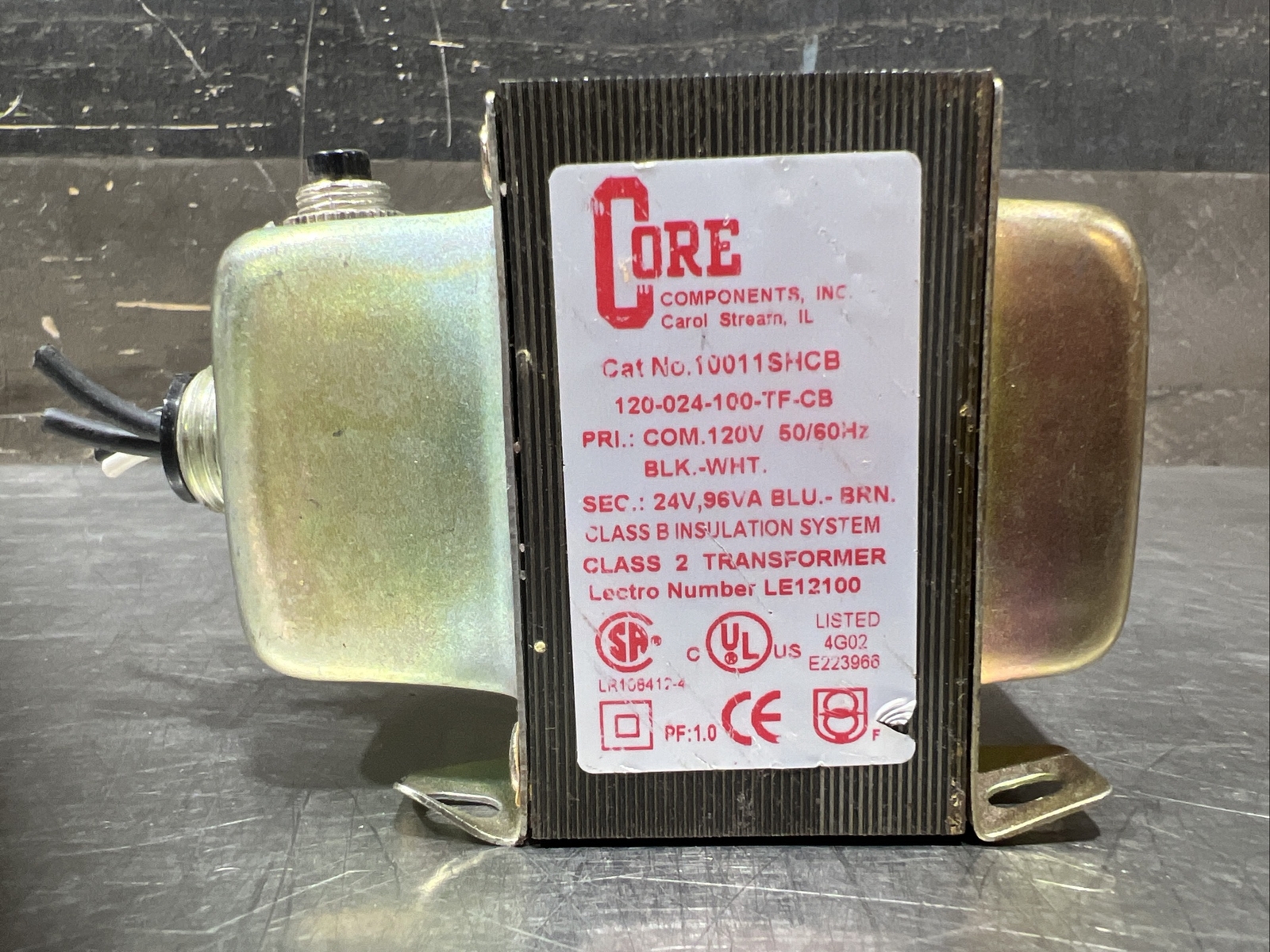 Core 120-024-100-TF-CB Class 2 Transformer 120V 50/60Hz 10011SHCB Used Surplus