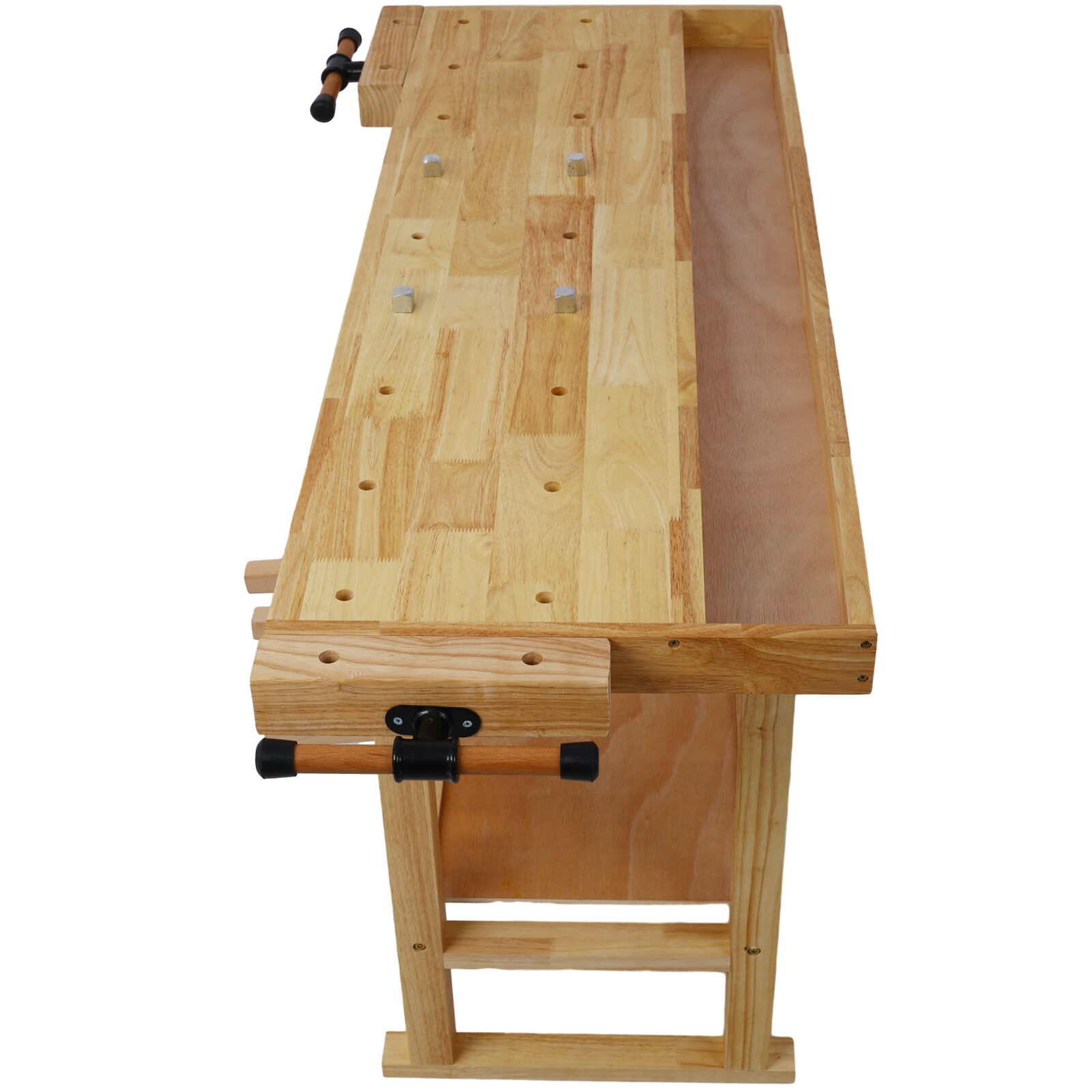 55 in Workbench Wooden Work Bench Table Workstation for Garage Workshop Home