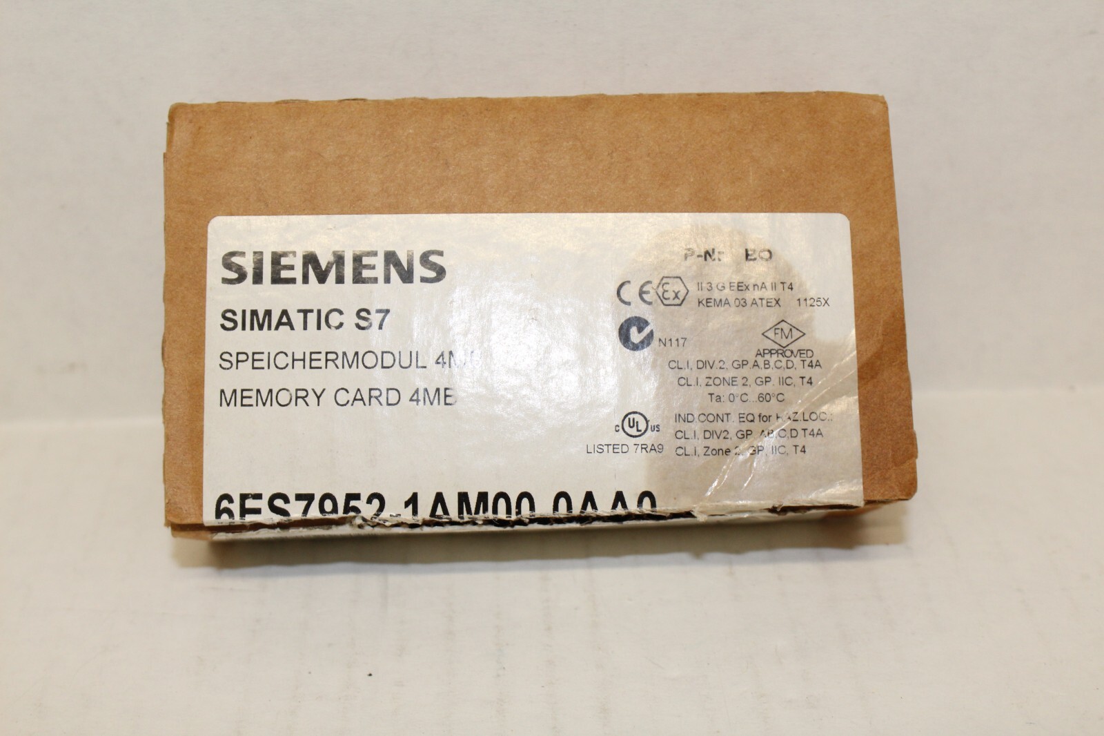 SIEMENS SIMATIC S7 4MB MEMORY CARD NEW IN BOX