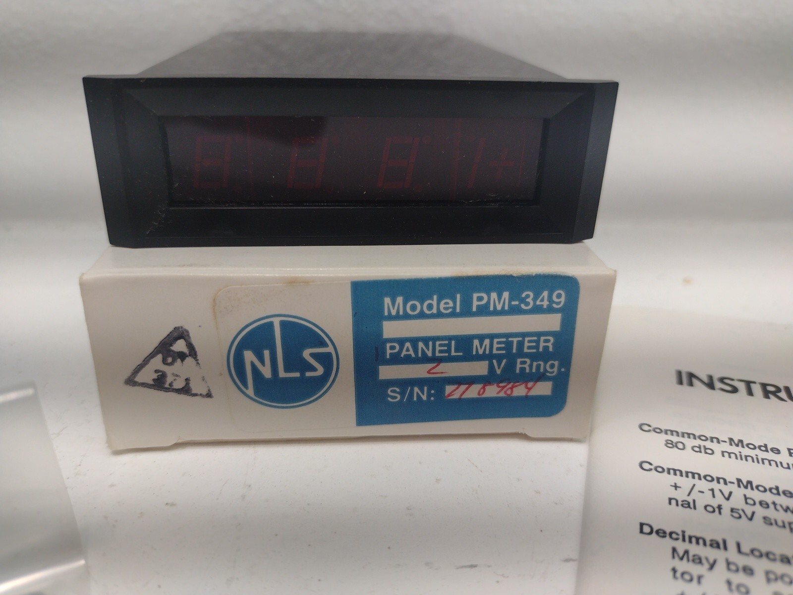 NLS (Non-Linear Systems) PM-349 Digital Panel Meter 3-1/2 Digit NEW