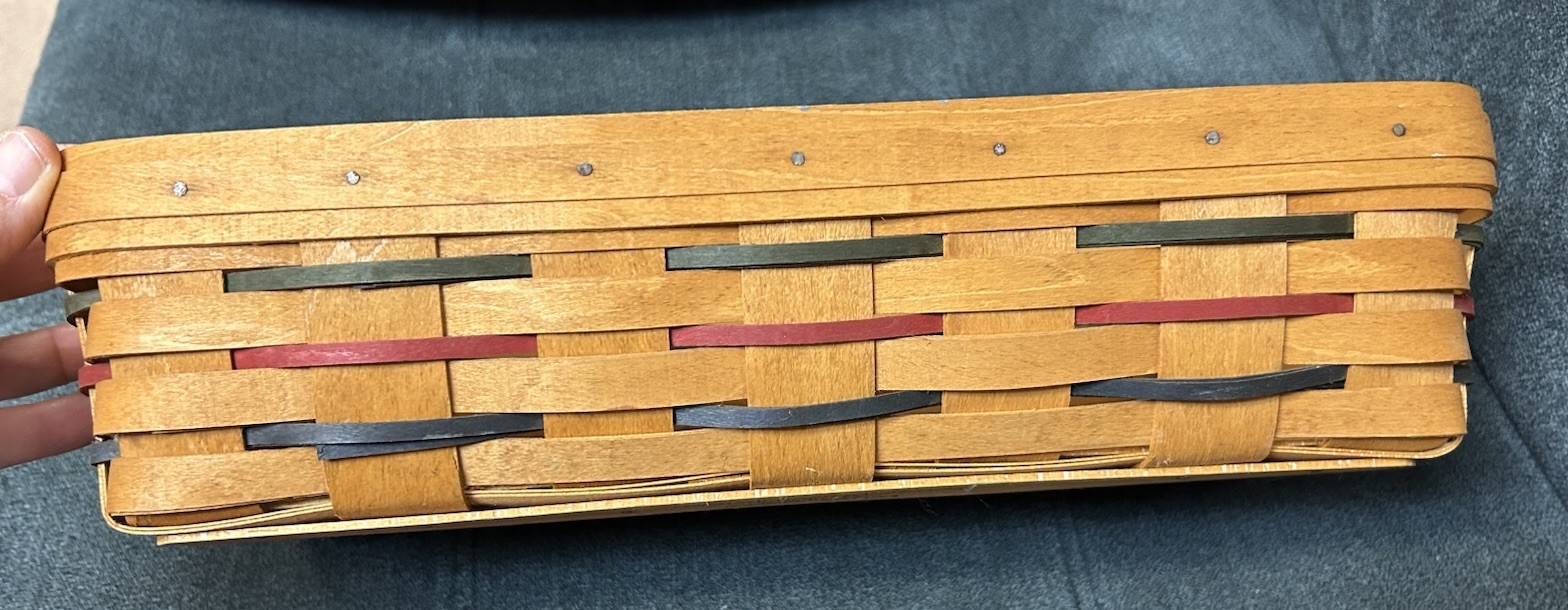 Longeberger Basket. Rectangular 14.5” X 7.5” X 4”.