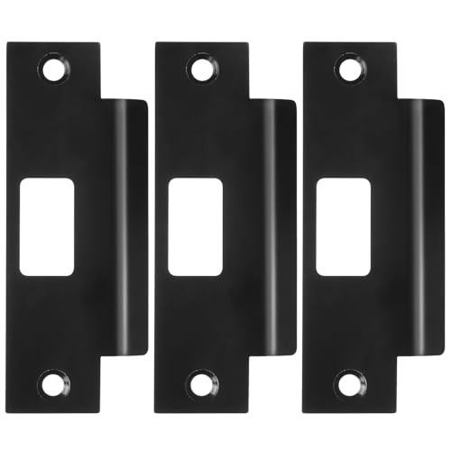 3Pcs Stainless Steel Strike Plate Universal Door Strike Plate 4 7/8" x 3 Style1