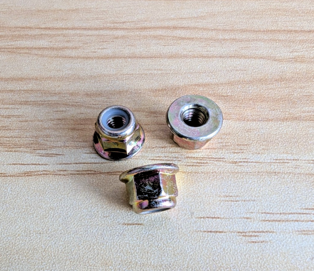 233261414 Can-Am/Ski-Doo OEM Elastic Hex Flange Nut M6  (Pack of 3)