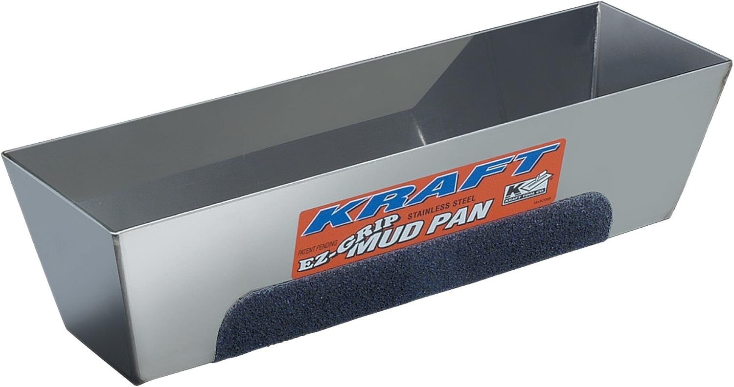 Kraft DW724 14in EZ-Grip Stainless Steel Drywall Mud Pan