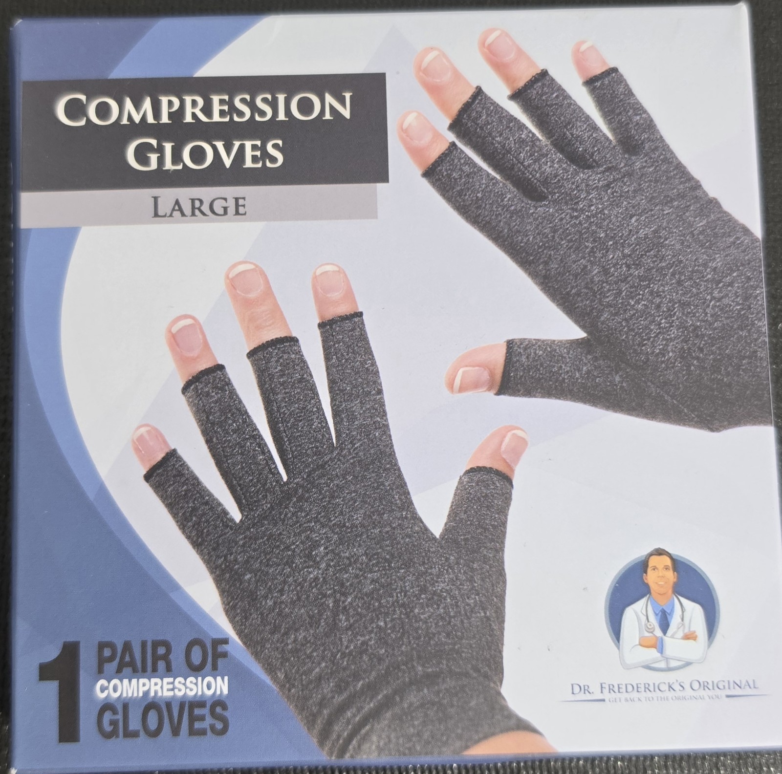 NEW Dr. Frederick's Original Arthritis Compression Gloves Size Large Men & Women