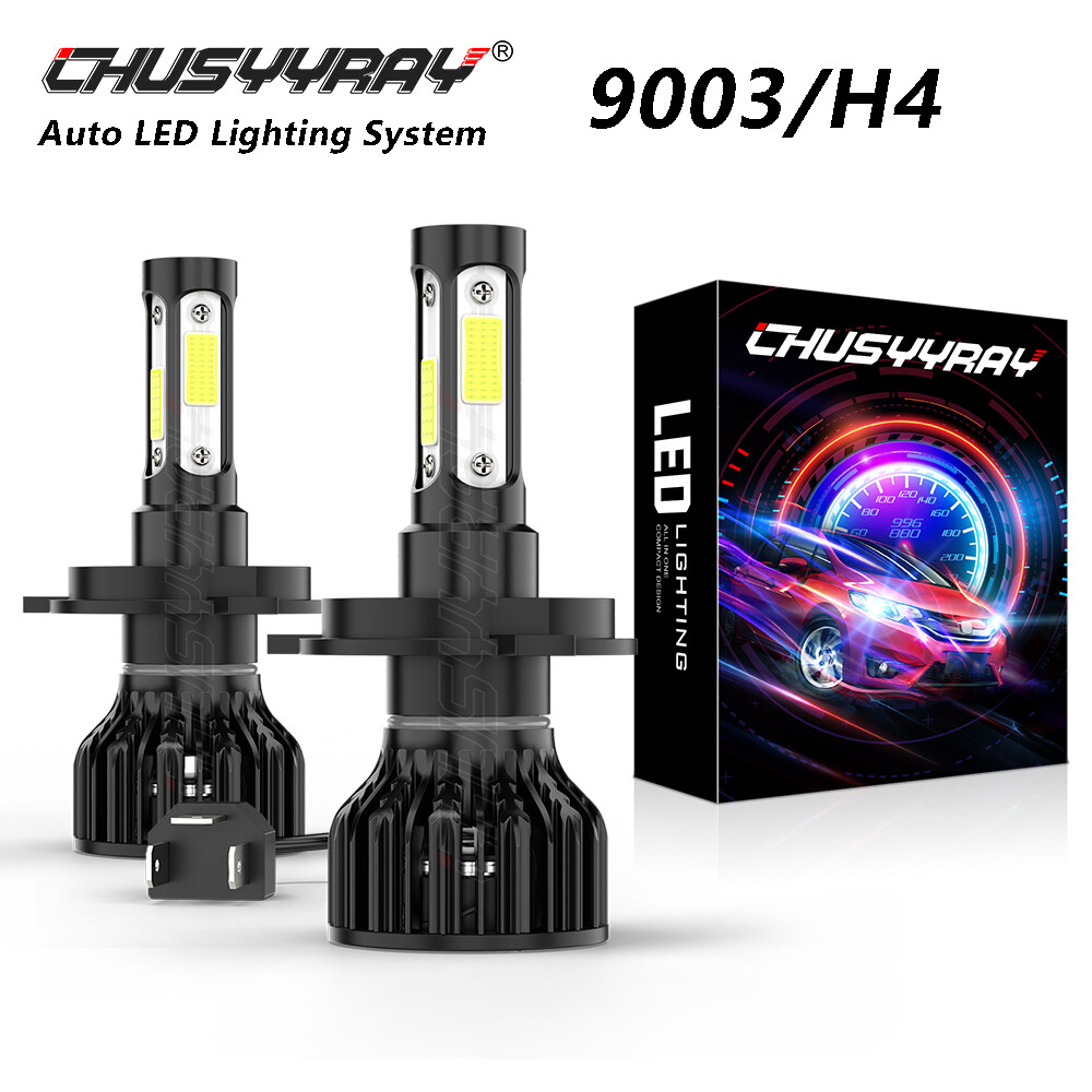 4lados H4 9003 Super Brillante Kit Blanco LED Faros Bombilla Luz Alta Baja 6500K