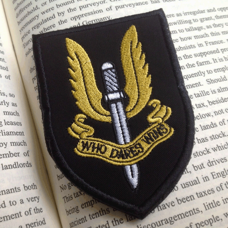 Special Air Service SAS Patch Who Dares Win EMBROIDERED Hook & Loop PATCH