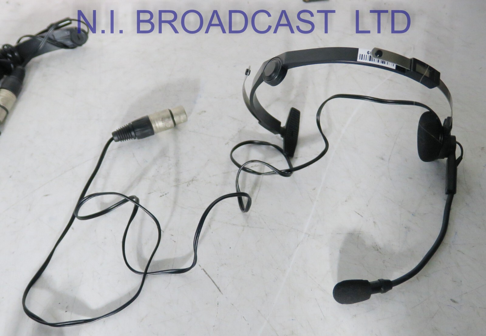 1x Riedel headset with microphone and 4pin cable for panels