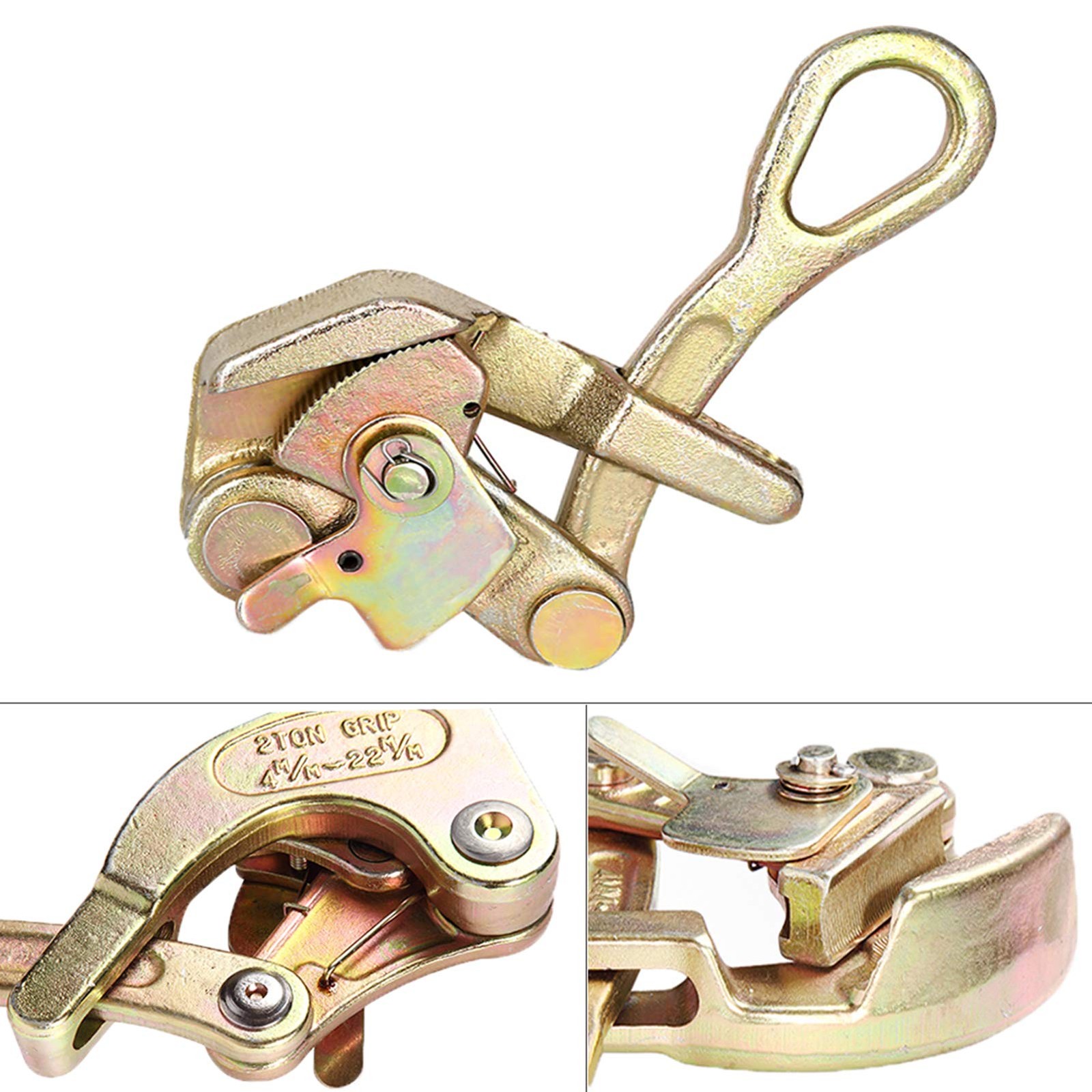 Cable Grip Wire Gripper Steel Cable Puller Tool for Wire Rope 2204 Lbs(1 Ton)