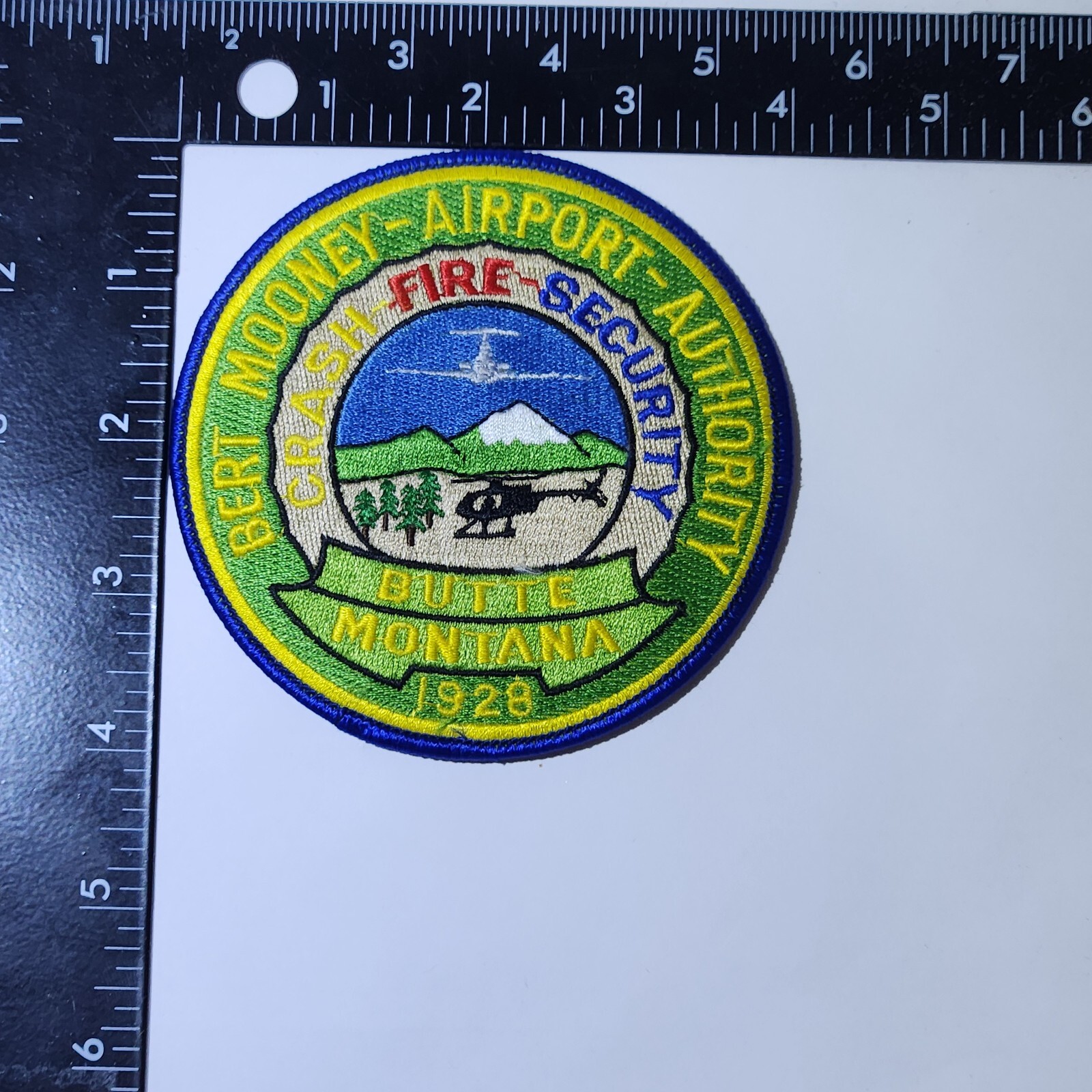Bert Mooney Airport Authority Crash-Fire-Security Butte Montana Patch. 4x4In