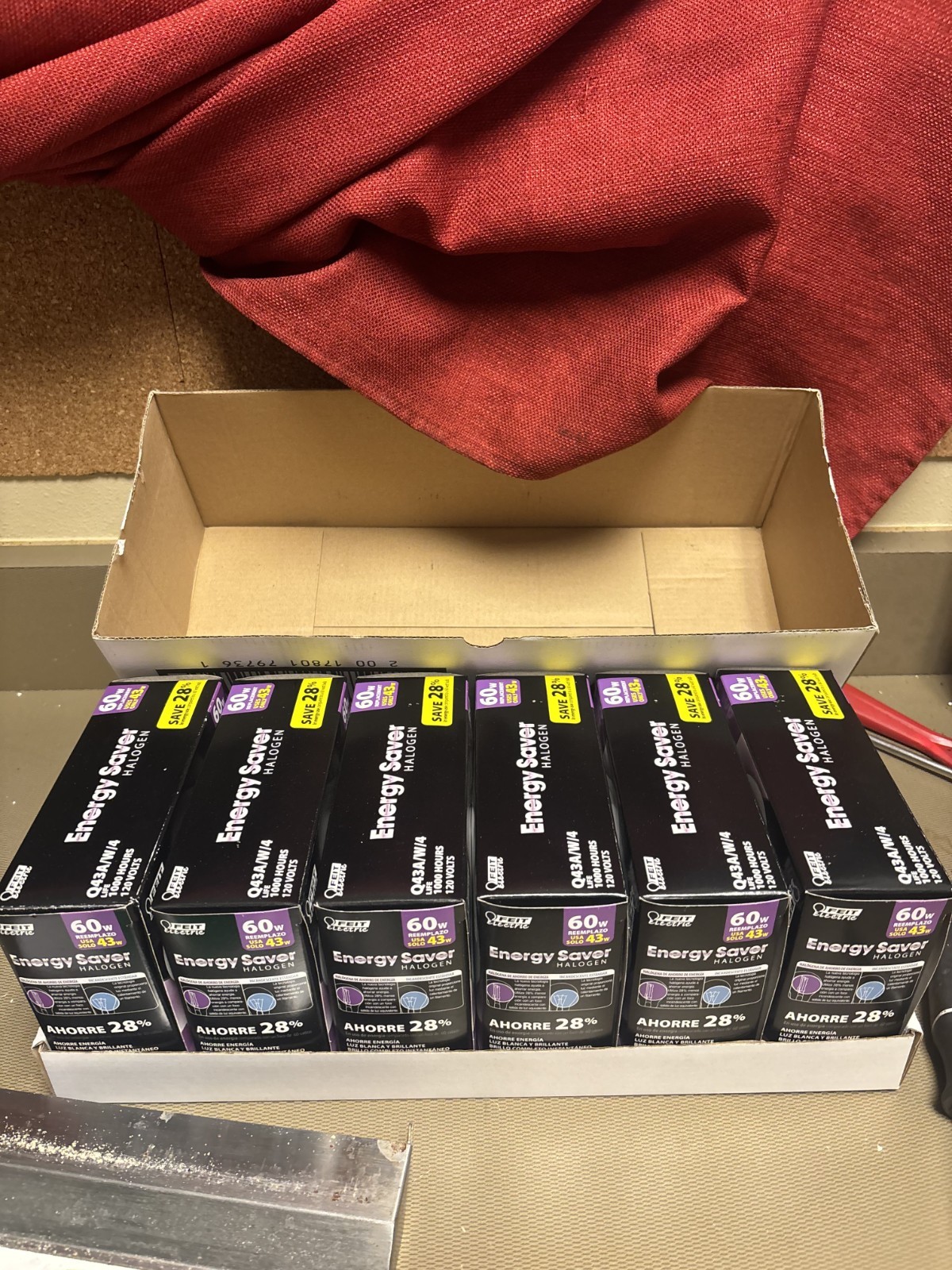 24 Feit Electric A19 43w Medium Base  Frosted Six -4 Packs Old School type bulbs
