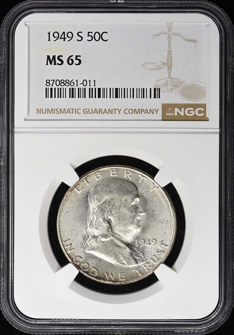 1949-S Franklin Half Dollar 50C NGC MS65