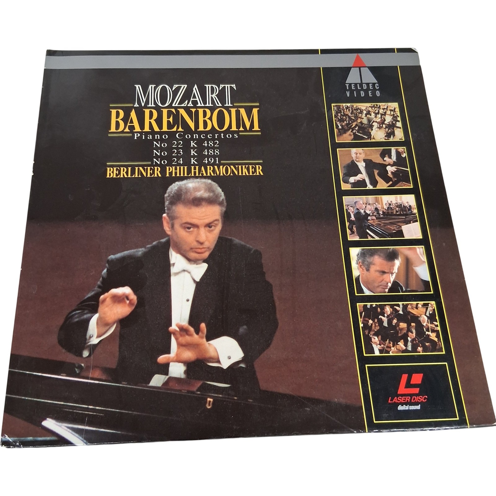 Mozart Barenboim Piano Concertos LaserDisc Berliner Philharmoniker Preloved
