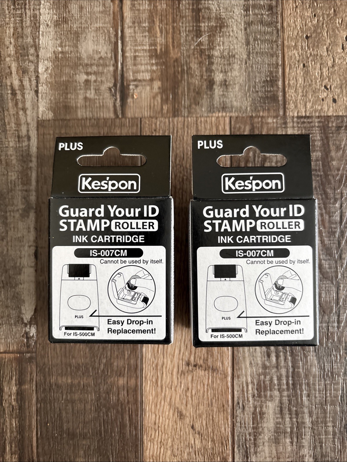 Kespon Plus Guard Your ID Stamp Roller Ink Cartridge IS-007CM - Pack Of 2