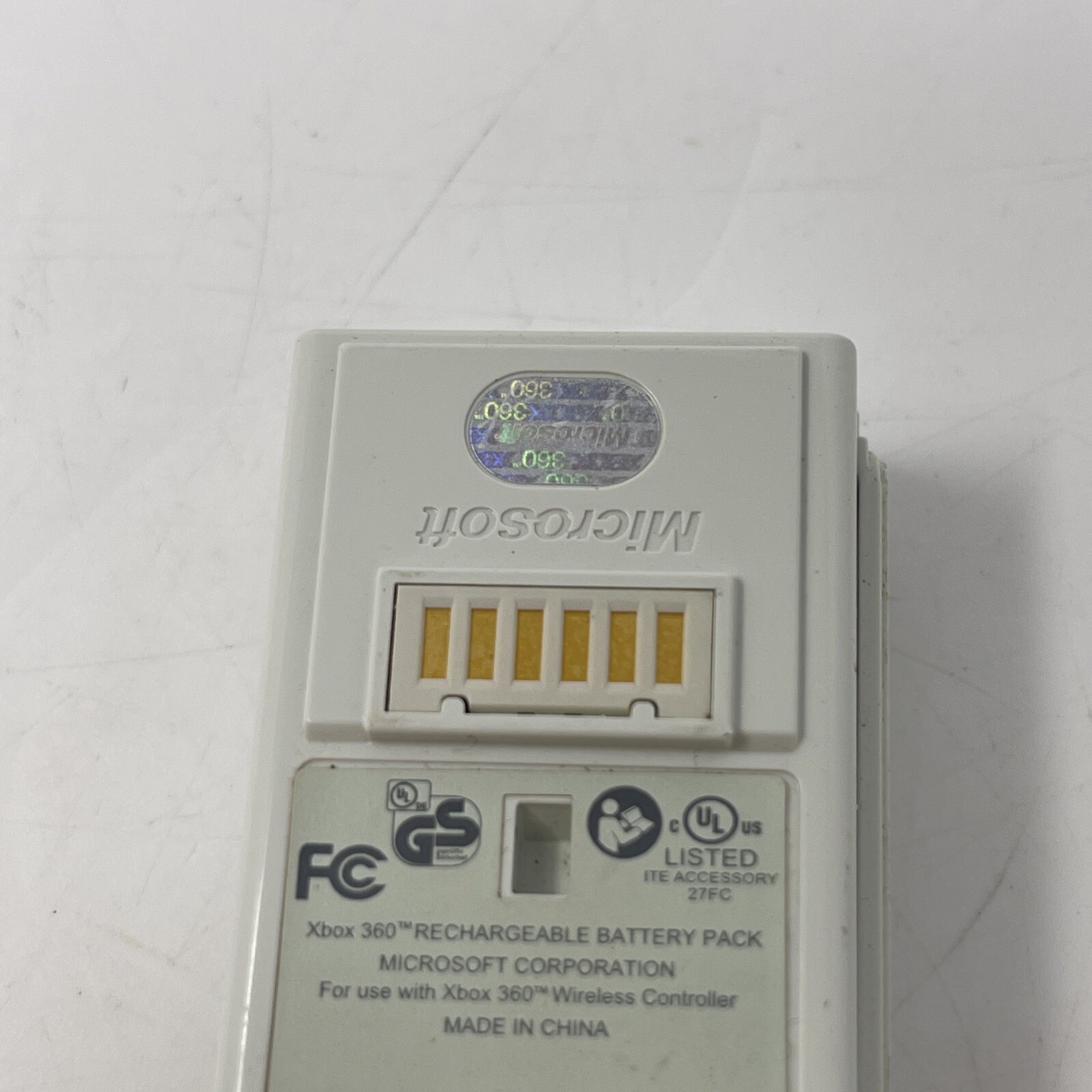 Lot of 4 Untested Microsoft Xbox 360 White Rechargeable Battery Pack OEM