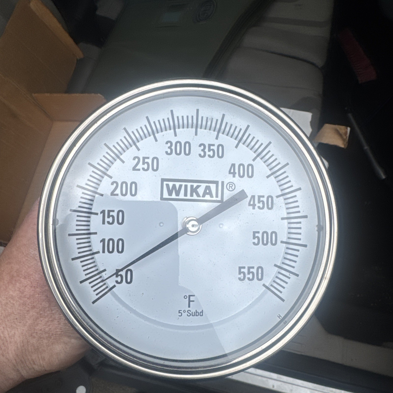 Wika 5 Inch Back Connected By Metal Thermometer