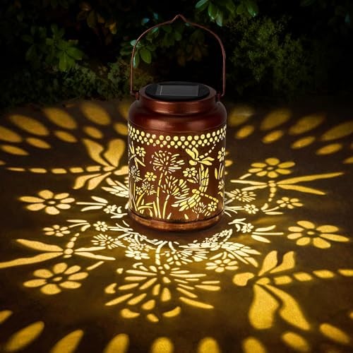 Solar Lanterns Outdoor Waterproof - Garden Decor Hanging Solar Dragonfly
