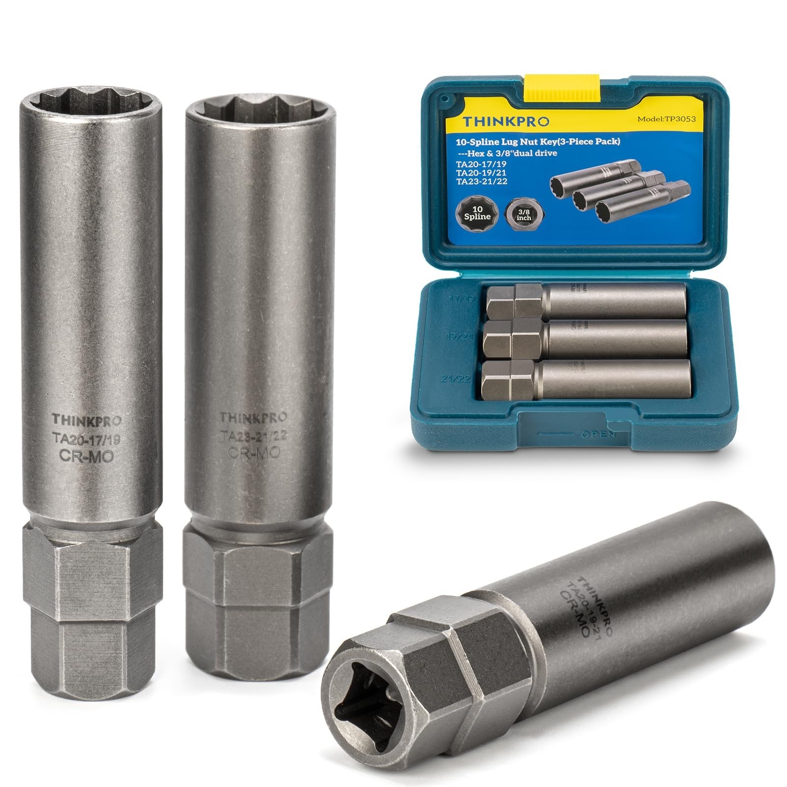 10 Spline Lug Nut Socket,Compatible with Bimecc 10 Point Socket.Dual Drive 10...